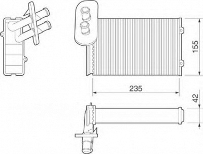 MAGNETI MARELLI 350218211000 -  Теплообменник, отопление салона